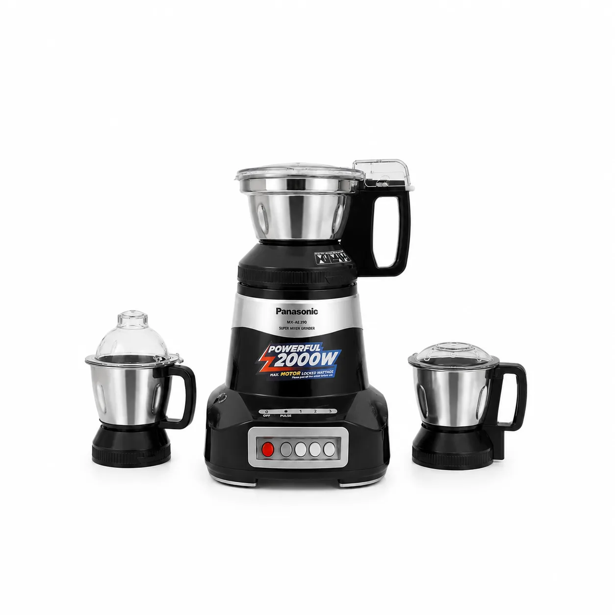 Panasonic 2000W Mixer Grinder (Black) | 3 Jars – 2 Stainless Steel Multipurpose