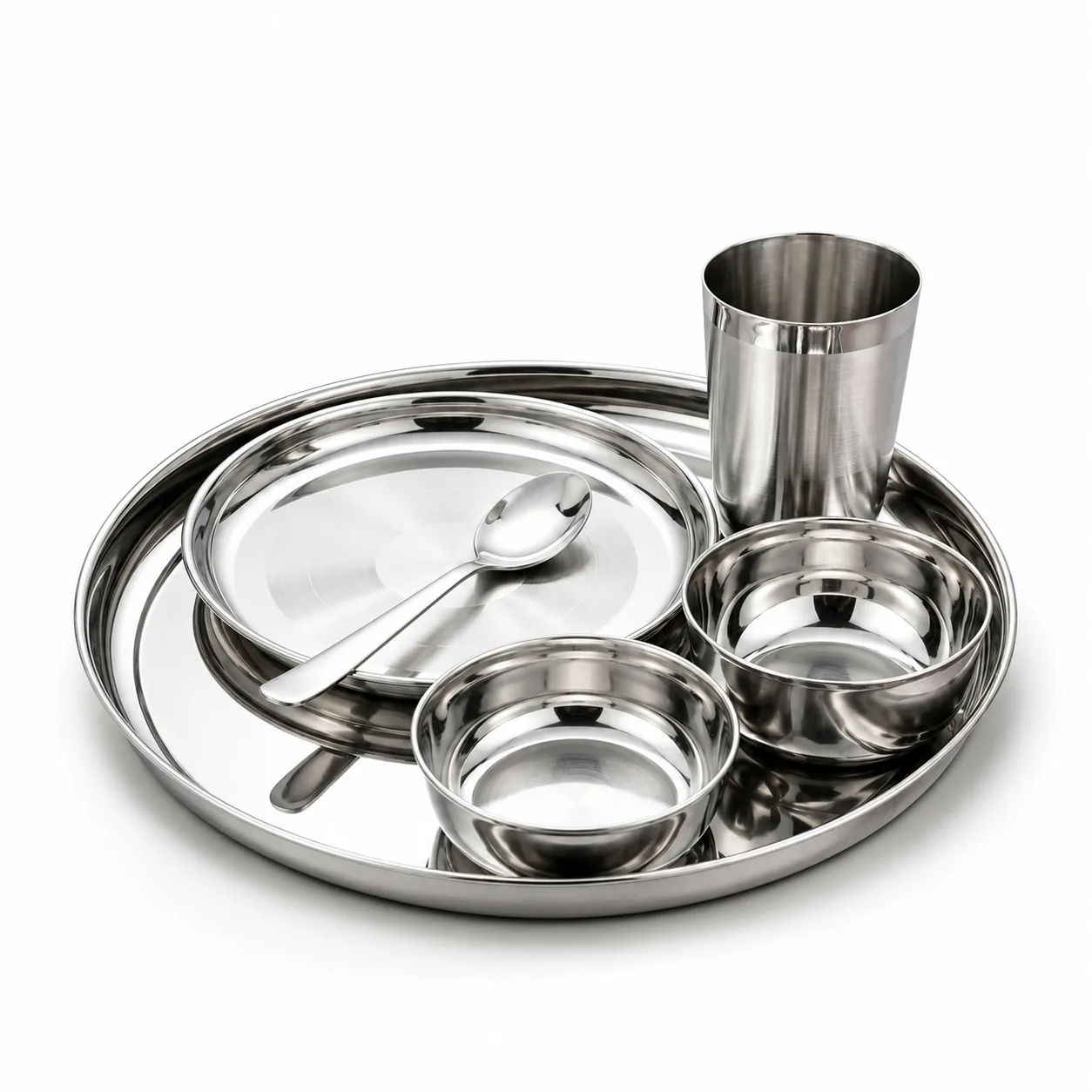 Premium Diamond Cut Stainless Steel 42-Piece Dinner Set