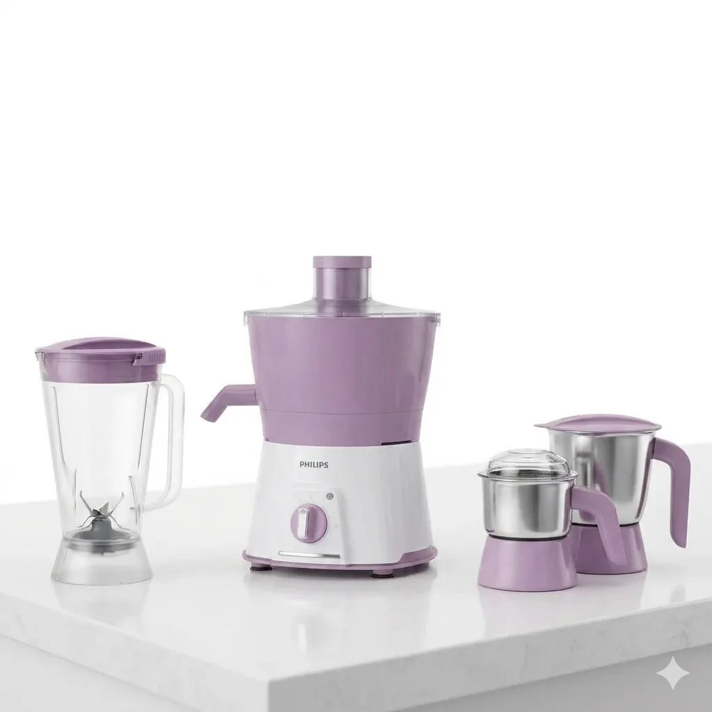 Philips Turbo Juicer Mixer Grinder with 3 Jars - Nuti Juicer Jar
