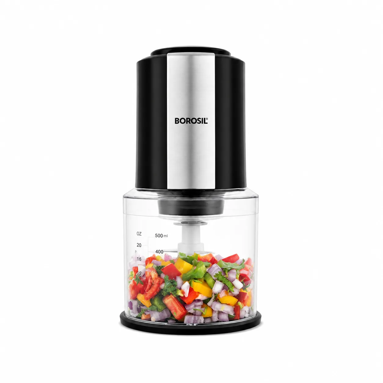 Borosil Chef Delite 300 Watts Electric Chopper for Kitchen, Twin Blade Technology