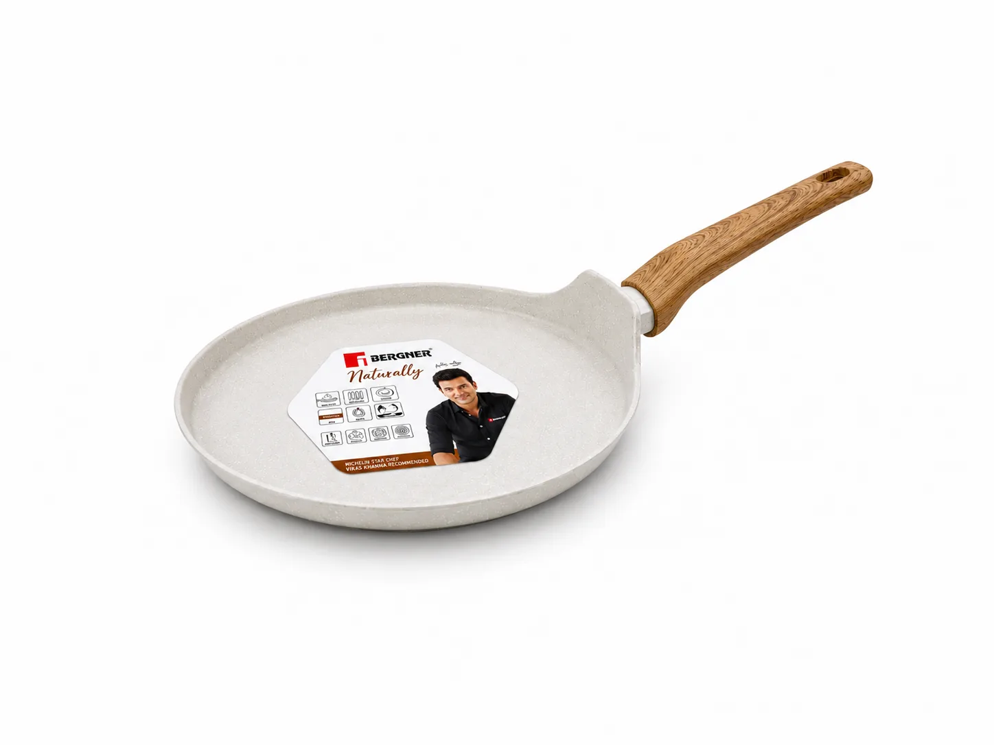 Naturally Forged Aluminum 28cm  Dosa Tawa - Induction Bottom