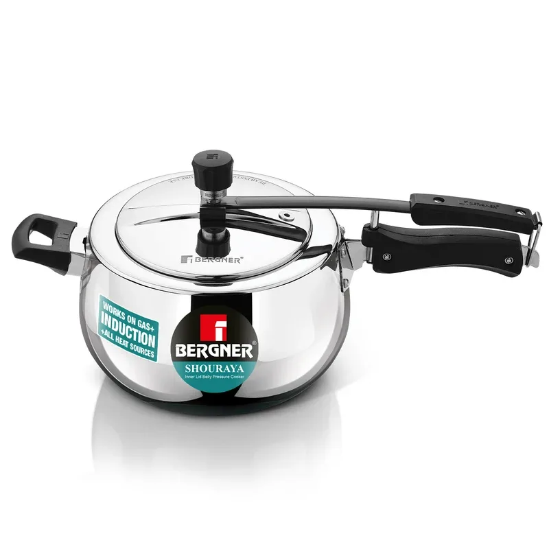 Shouraya TriPly Stainless Steel Inner Lid Belly Pressure Cooker | 1.5L — image 2