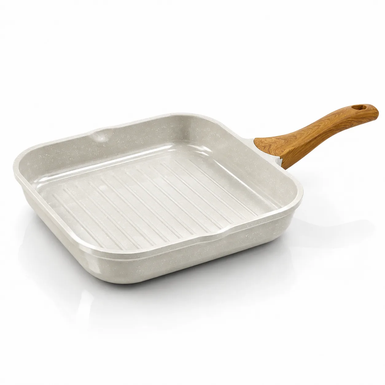 Naturally Cast Aluminum 26cm Grill Pan - Induction Bottom