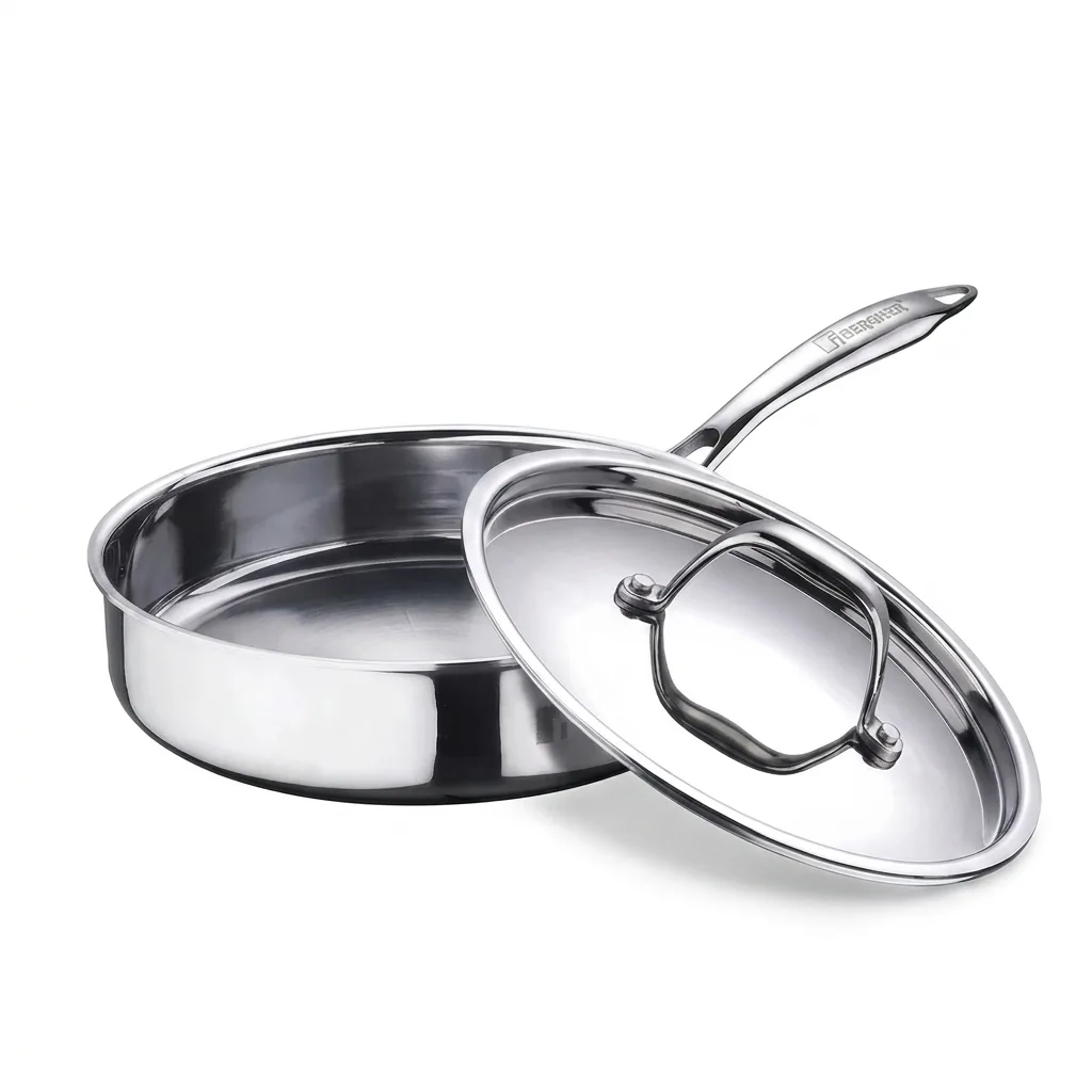 BERGNER Argent Tri-Ply Stainless Steel Sautepan  with Lid