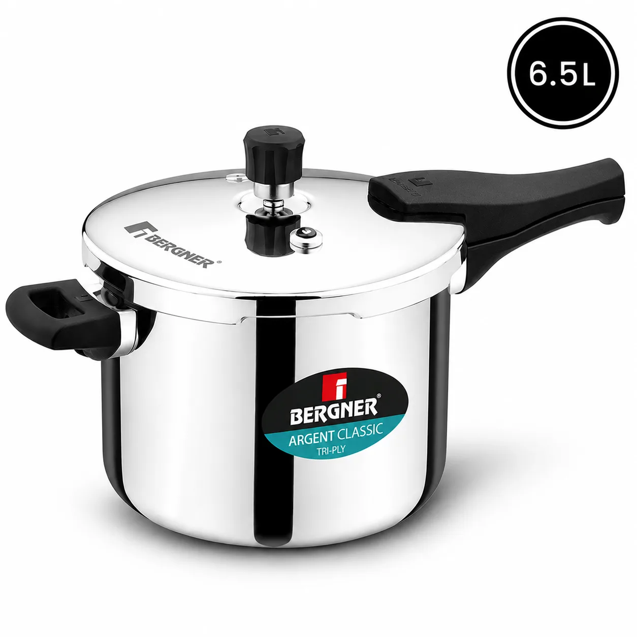 Bergner Argent Classic Triply Pressure Cooker Stainless Steel Outer Lid Cooker