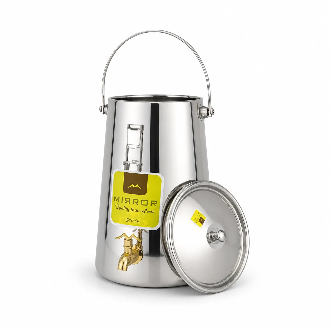 Mirror Stainless Steel OIL & WATER Dispenser with Brass Tap