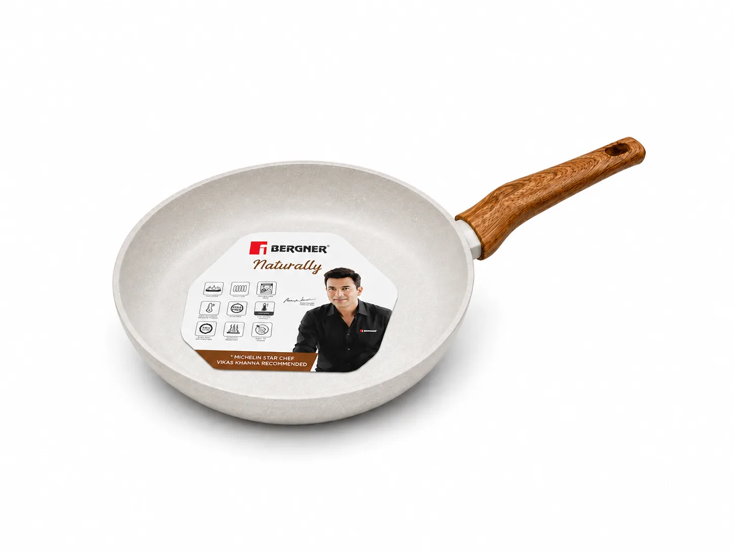 Bergner Naturally Forged Aluminum Frypan | non.stick coating
