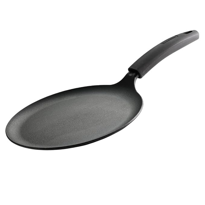 Titanex  Pre-Seasoned Cast Iron Dosa Tawa with Heat Resistant Silicone Grip