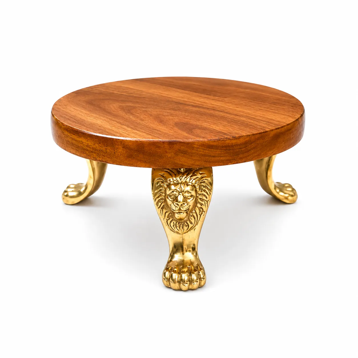 Premium Wooden Patli with Brass Tiger Legs – Full Finishing