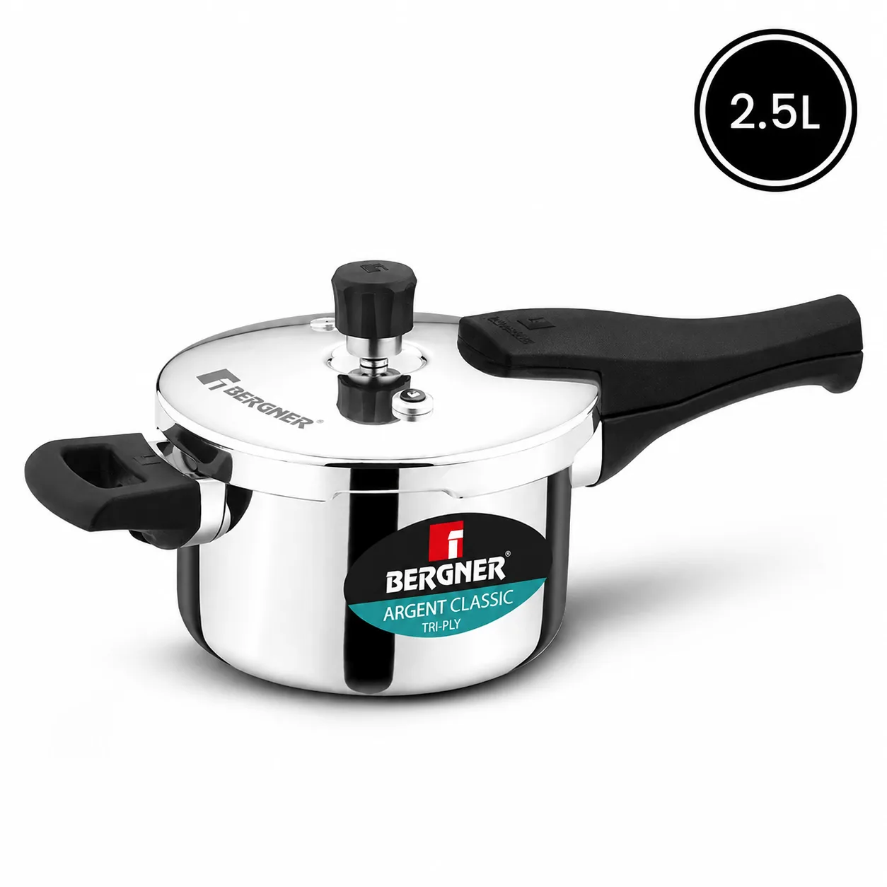 Bergner Argent Classic Triply Pressure Cooker Stainless Steel Outer Lid Cooker